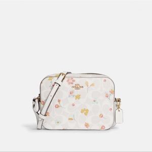 Mini Camera Bag In Signature Canvas With Mystical Floral Print